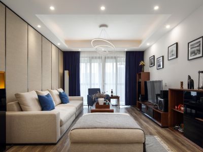 凯尔花缇紫郡138平中式风格三居室装修案例