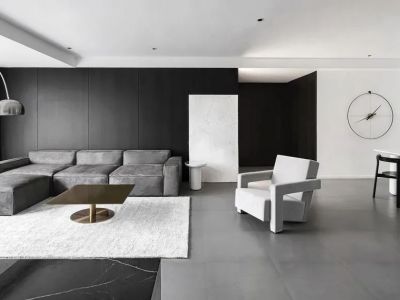 大唐印象145平极简风格三居室装修案例