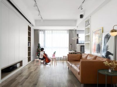 天健城116平北欧风格三居室装修案例