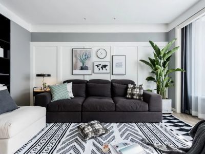 蓝光雍锦半岛140平北欧风格三居室装修案例