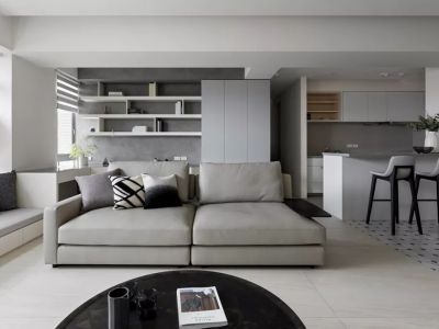 中海熙湾90平现代风格二居室装修案例