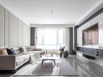 光明碧桂园培文府123平简约风格三居室装修案例