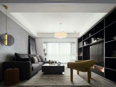 新力紫园123平简约风格三居室装修案例