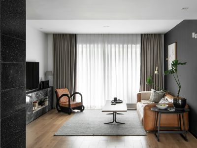 万润·滨江天著134平简约风格三居室装修案例