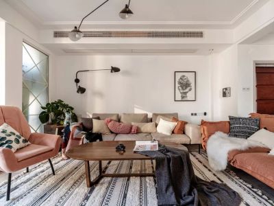 金地铂悦125平混搭风格三居室装修案例