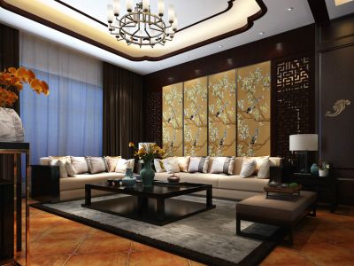 香水湖 300㎡ 中式风格装修案例