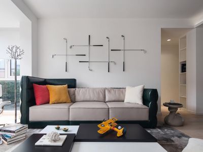 绿城西安全运村112平简约风格三居室装修案例