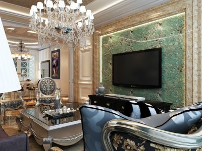 霞光府 127㎡欧式风格平层装修案例