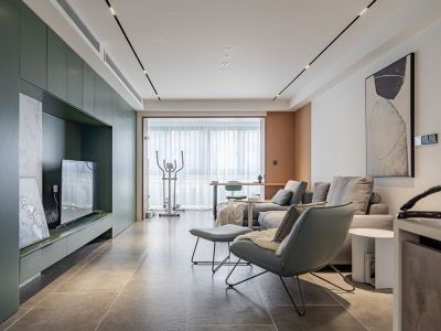 俊豪中央大街110平方三室现代装修案例