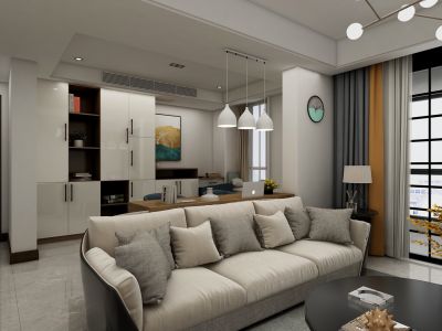 花好月圆90平方两室北欧装修案例