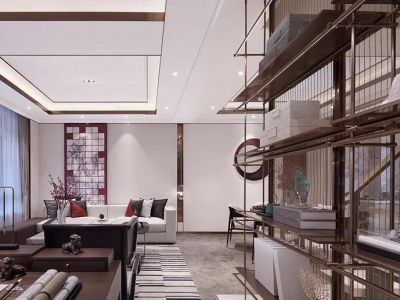 聚乾城市广场220平方新中式装修案例