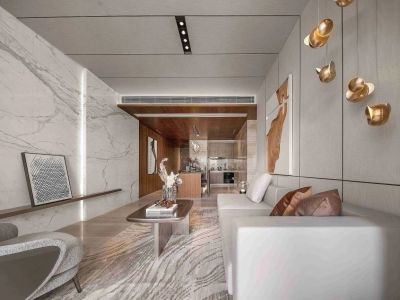 太原恒大御景湾113平三居室现代轻奢装修案例