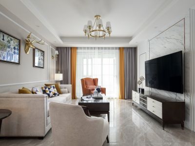 东哲中南府轻奢风格142平米三室两厅装修案例