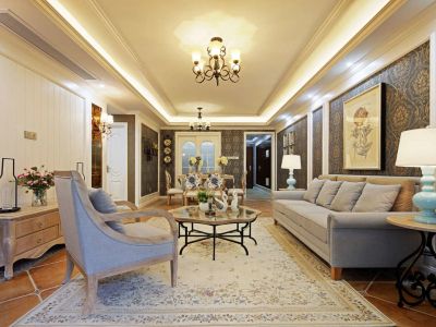 鑫洤龙禧欧式风格136平米三室两厅装修案例
