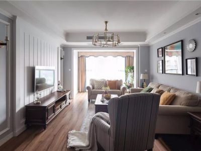 美地云栖美式风格132平米三室两厅装修案例