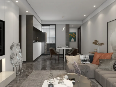 凤凰城89平三房两厅现代简约风格