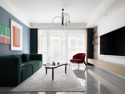 中南智慧城98平简约风格二居室装修案例