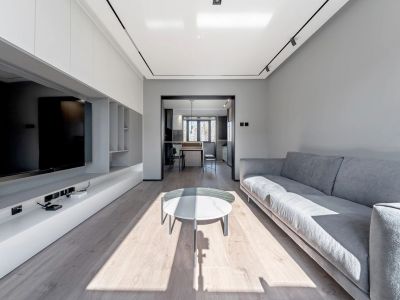 海阳城119平简约风格三居室装修案例