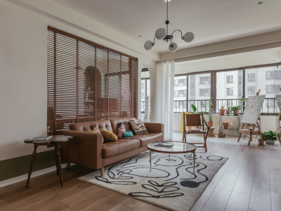 合隆中央公园123平北欧风格三居室装修案例