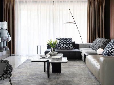 碧桂园宝岛上层132平现代风格三居室装修案例