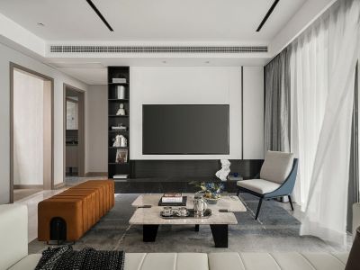 海花东岸132平现代风格三居室装修案例