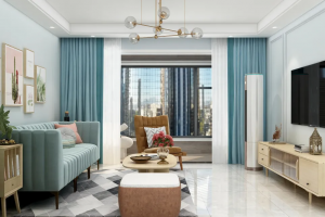 [株洲欧派整装大家居]鸿洋湖景名城127平三房两厅北欧风格案例