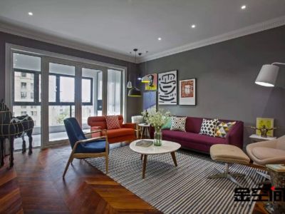 星合世家136平四居室混搭风格装修案例