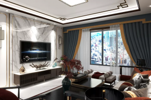 [长治城市人家装饰]大印经典130平四房两厅新中式风格