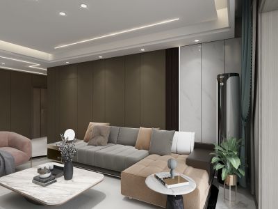 清华九号院160平米四室两厅现代轻奢装修案例