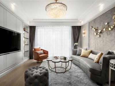 华发峰尚轻奢风格126平米四室两厅装修案例