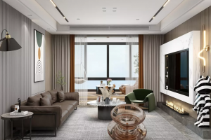 [长治城市人家装饰]帝豪天成125平3房两厅轻奢风格案例