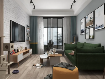 德馨园87平三房两厅北欧风格案例