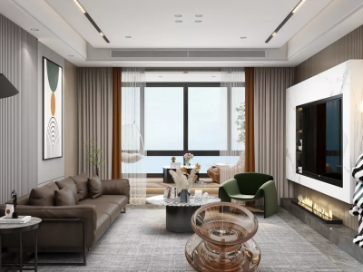 帝豪天成125平3房两厅轻奢风格案例