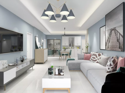 帝景苑113平三房两厅现代简约风格装修案例