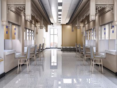 中医院2100平中式风格装修案例