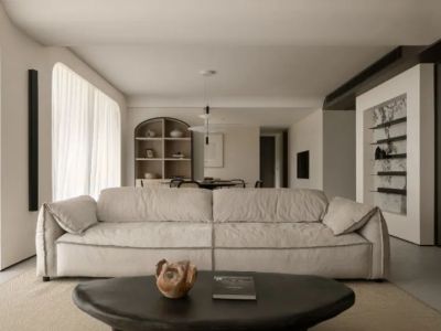 清江新城98平简约风格二居室装修案例