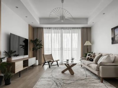 盛和景园85平北欧风格二居室装修案例