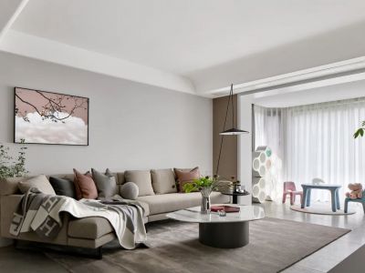 恩商星汇广场126平现代风格三居室装修案例