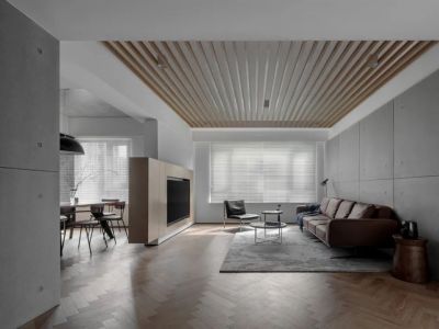 瑞园小区138平简约风格三居装修案例