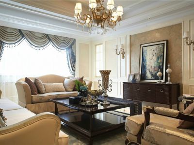 国贸天琴157平米湾欧美风格三居装修案例