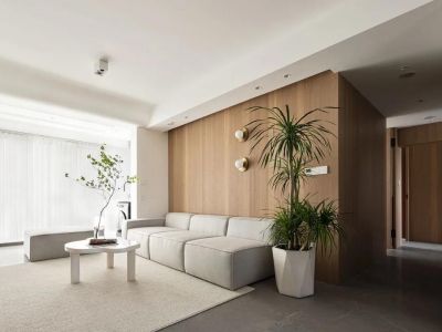 恒宁京樾府109平三居室现代简约风格装修案例