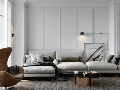 瑞园小区122平简约风格三居室装修案例