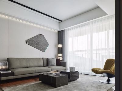 莲湖花园102平现代风格三居室装修案例