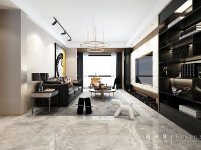 建业龙城南区现代风格141平米三室两厅装修案例