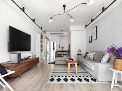 佤山凤城85㎡二居室现代风格装修案例