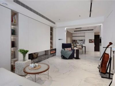 佤山凤城102㎡三居室现代风格装修案例