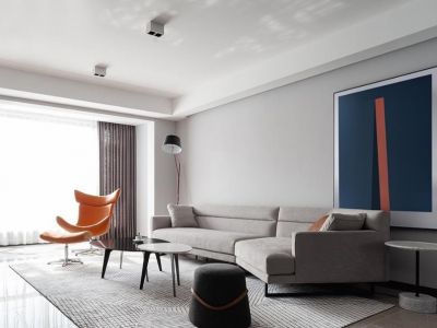 阳光花园124㎡三居室现代风格装修案例