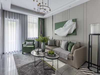 建发央玺92平米现代风三居装修案例