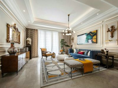 南宁宝能城市广场92平米混搭风格装修案例