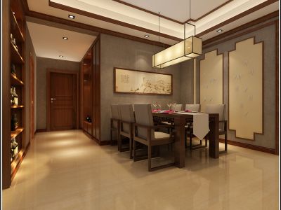 融创御府137平米中式风格四居装修案例